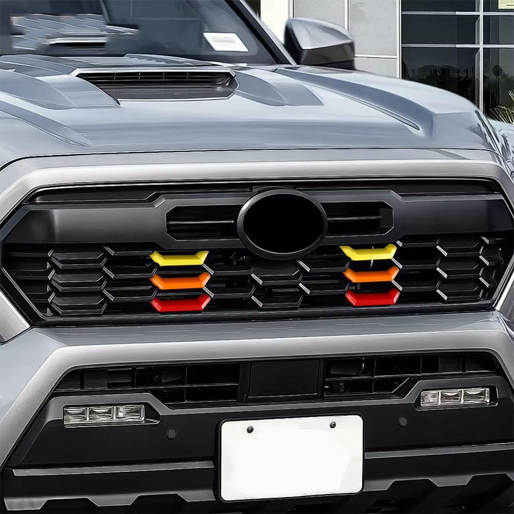 Car Front Grille Badge Emblem for Toyota Tacoma 2025 2025 2026 Strip Air Inlet Auto Exterior Car Accessories Styling 3 Colors