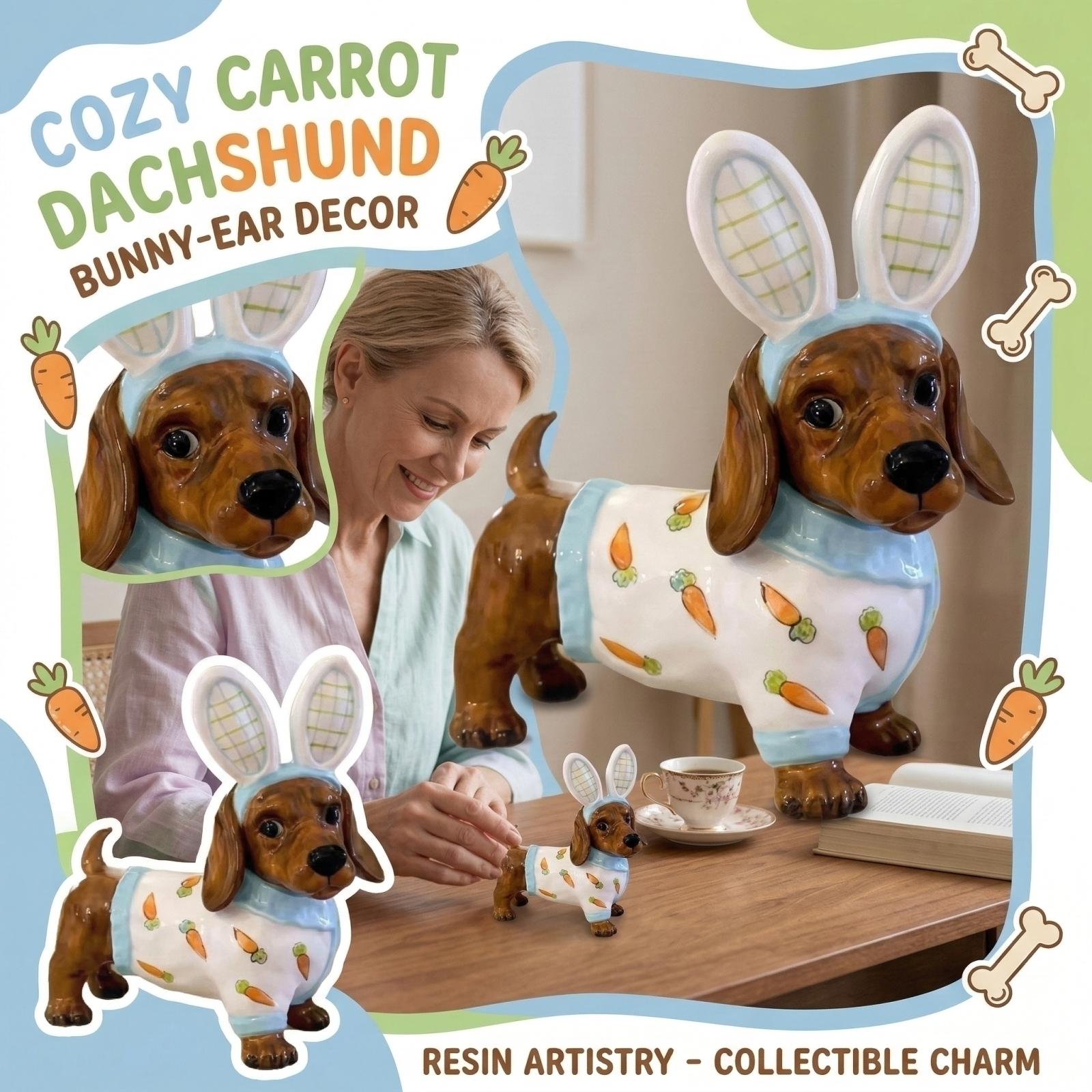 Cute Resin Ear Puppy Home Desktop Cartoon Decor One Size