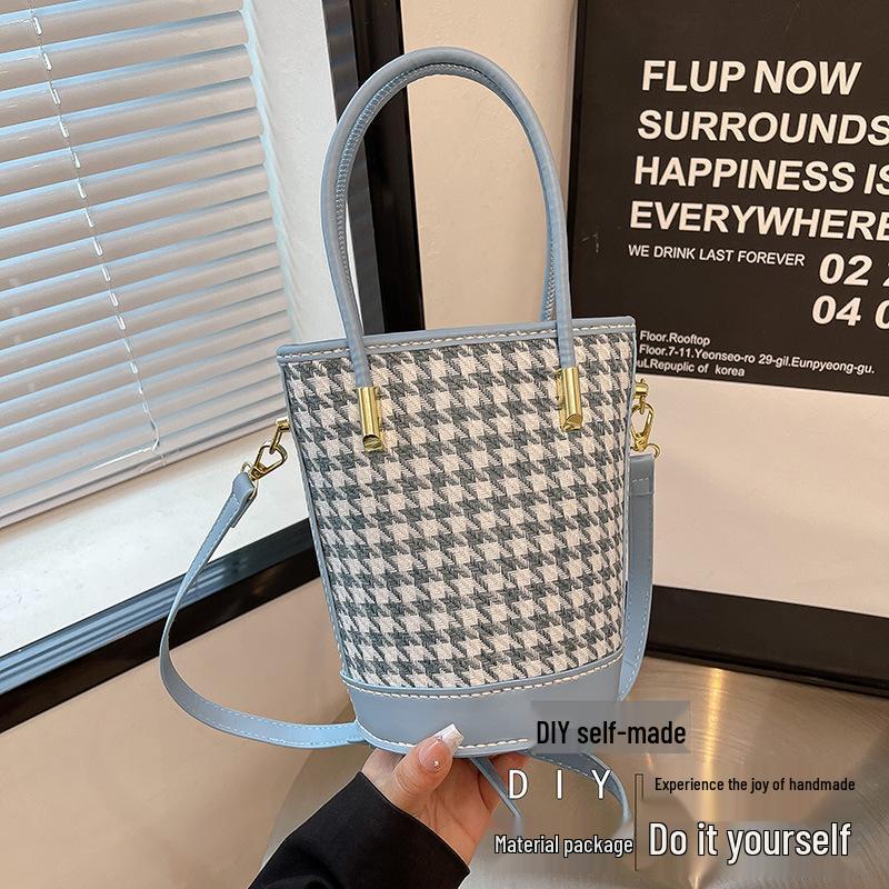 2025 DIY Song Brocade Fabric Large Bucket Shoulder Bag - Chinese Style