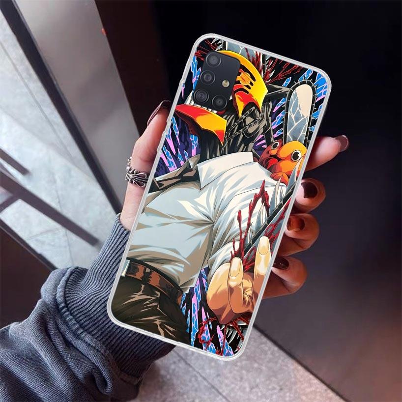 C-Chainsaw Mans Denji Phone Case For Samsung Galaxy A12 A52S A42 A32 A22 A51 A50 Note 20 Ultra 10 S10 Plus A71 A70 A31 A30 A10S