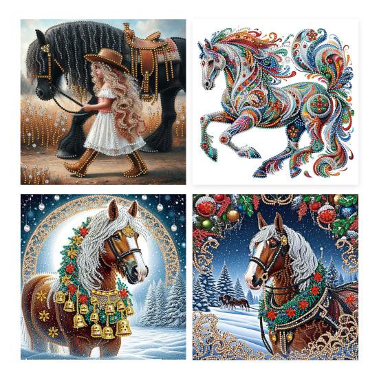 Kit Pittura Strass Tela Impermeabile Forma Irregolare Kit Arte Strass Fai da Te Attività Pittorica Terapeutica per Adulti Decorazione Casa Regalo 30x30cm