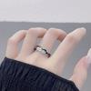 Dark Ring, Men'S And Women'S Cold Wind, Personalized Sterling Silver Couple Pair Ring, Niche Design, High-End Open Ring
