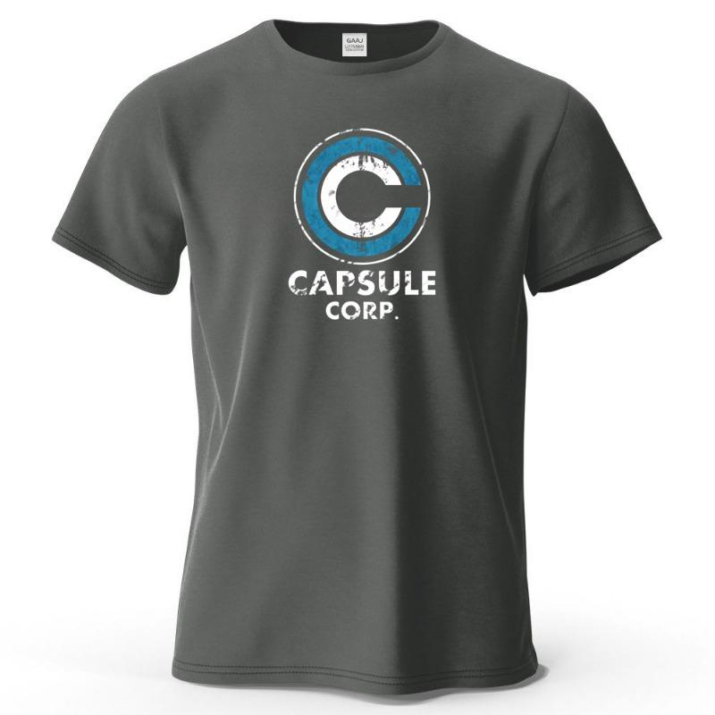 S-4XL Capsule Corp 100% Cotton Funny Printing Japan Anime Men T Shirt Tee Summer Streetwear Tops Fashion Brand Tshirt Clothing