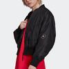 Adidas Solid Color Stand Collar Pilot Jacket Women Jacket Black GS1393