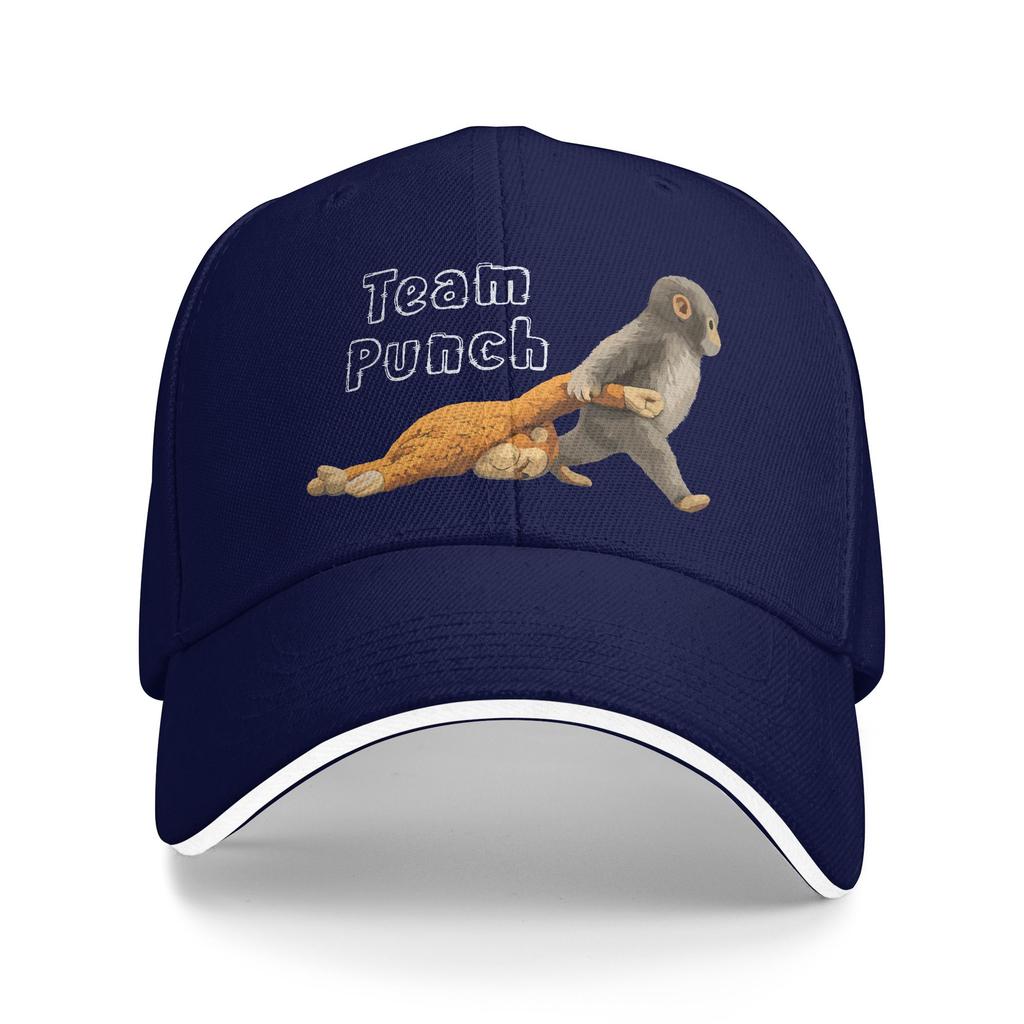 Baby Monkey Punch Team Punch Baseball Cap Trendy Unisex-Teens Trucker Hat Breathable Logo Running Hippie Baseball Caps Gift Idea