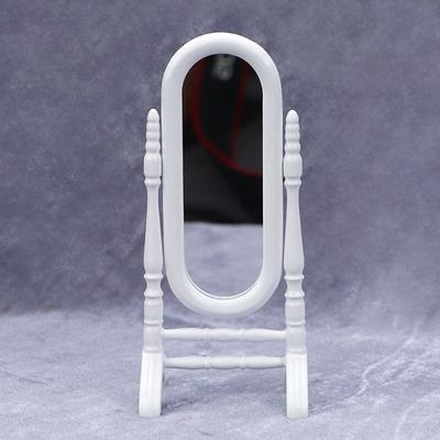 1/12 Scale Miniature Wooden Vanity Mirror Model Ornament - DIY Miniature Photography Props- Seasonal Decor - Perfect Gift