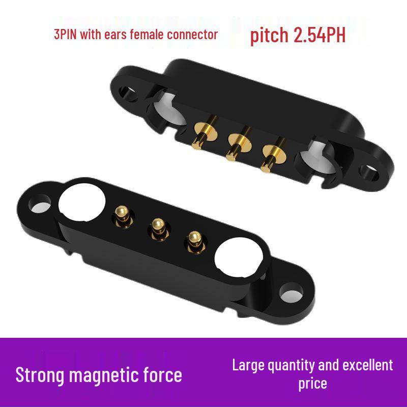 3-Pin Magnetischer Biegsamer Stecker mit Verpolungssicherem Vergoldetem Ladekontakt für Smart Wearables