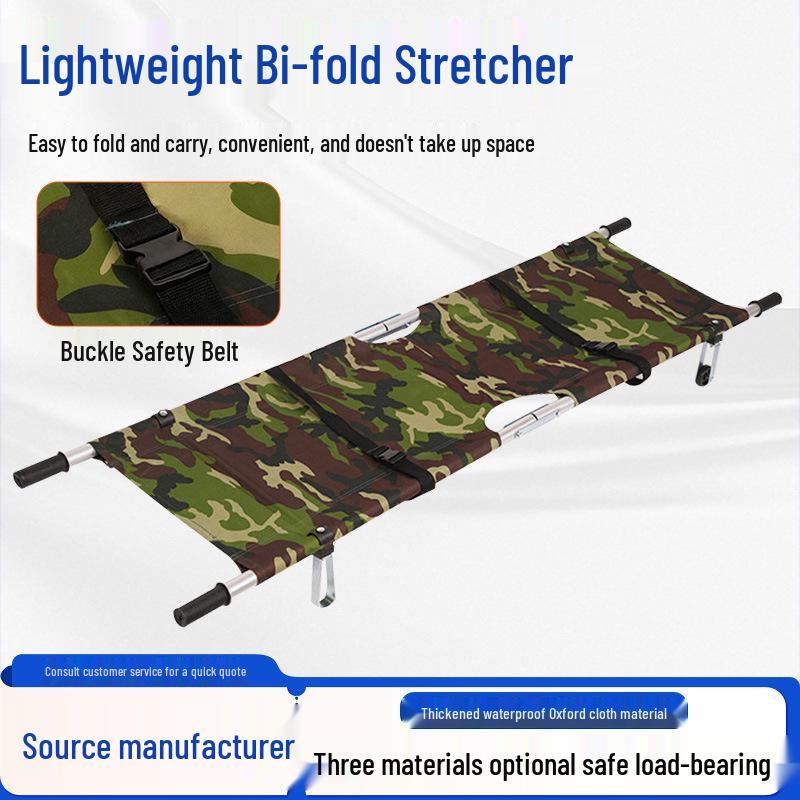 Folding ABS Roller Soft Stretcher for School Training and Rescue with Stainless Steel Stainless Steel Blue