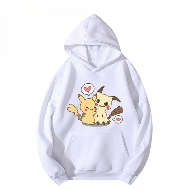 Pokémon Mimikyu Romantischer handbemalter Baumwoll-Hoodie für Männer und Frauen Herbst und Winter Neu Harajuku Trend Lockerer lässiger Pullover Top