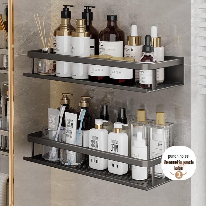 Tiger Mr. No-Drill Wall-Mounted Bathroom Storage Shelf