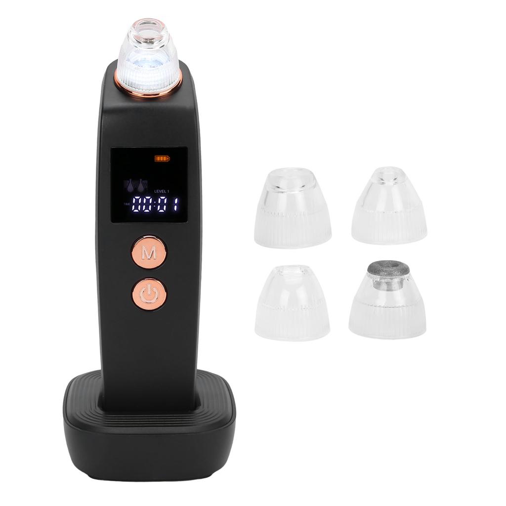 Wizualna Elektryczna Maszynka do Usuwania Wągrów Regulowana Siła Ssania Próżniowego Oczyszczacz Porów Twarzy Czarny