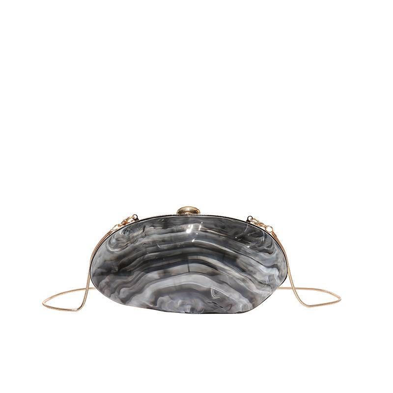 2025 Fashion New Shell Pattern Acrylic Frame Shoulder & Crossbody Bags Stylish Design Chains Exquisite Party Handbags for Women