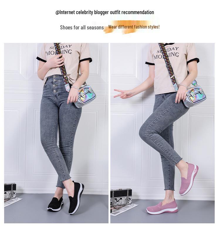 Women's Versatile Slip-On Mom Shoes - Soft Sole, Comfortable Old Beijing Style