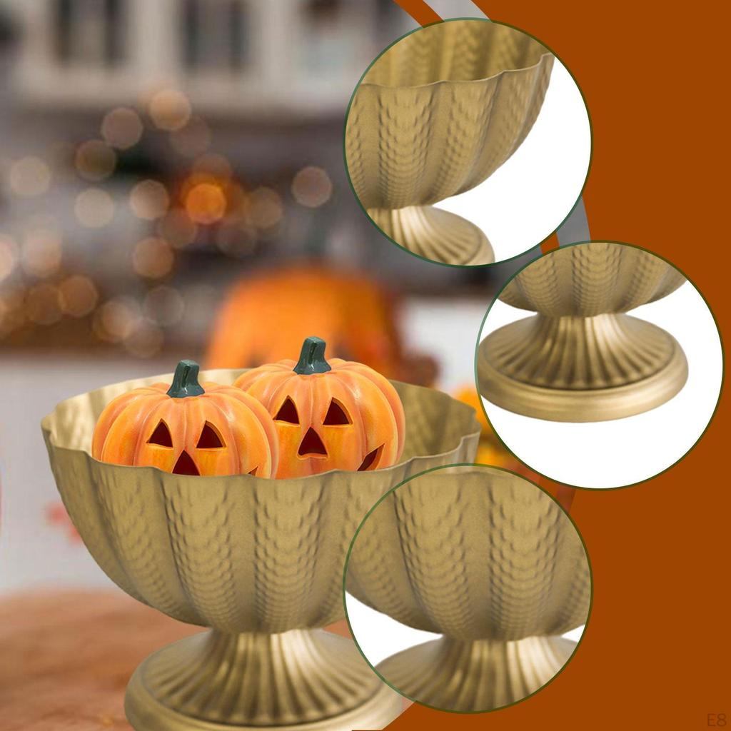 Classic Urn Planter for Home Arrangement Metal Basin Living Room Decor