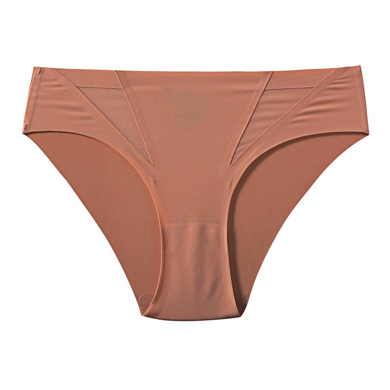 

Жіночі сексуальні стрінги для йоги TERMEZT з льодового шовку, безшовні спортивні трусики, низька посадка, зручні фітнес-трусики XL коричневий