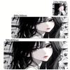 XXL Anime Girl Cool Mouse Pad Black White Mousepad Large Gaming Keyboard Pad Office Pc Accessories Desk Mat PC Cabinet Mats Rug