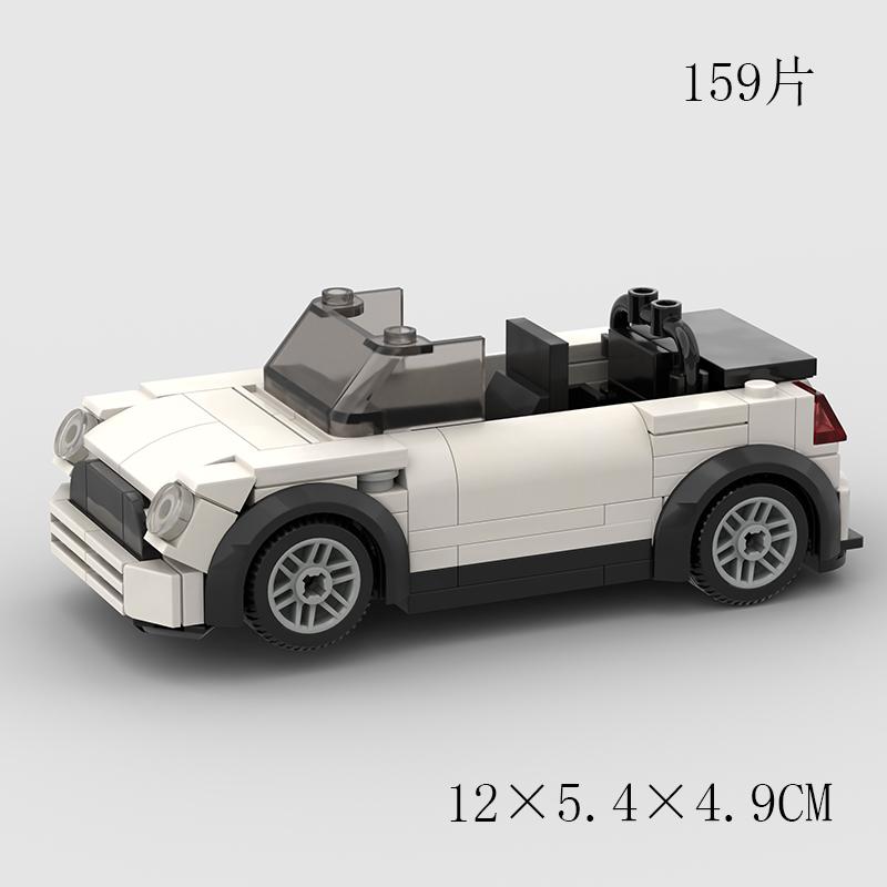 City Speed Convertible MOC Old Car Super Race Vehicle Model Building Block Racing Brick Technical Christmas Gift Rally Sport Toy