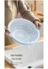 Double-Layer Round Drain Basket: Kitchen Plastic Rice & Vegetable Washing Basin