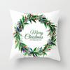 Merry Christmas Printed White Putetrekk Christmas Style Putetrekk Hjem Sofa Dekor Putetrekk