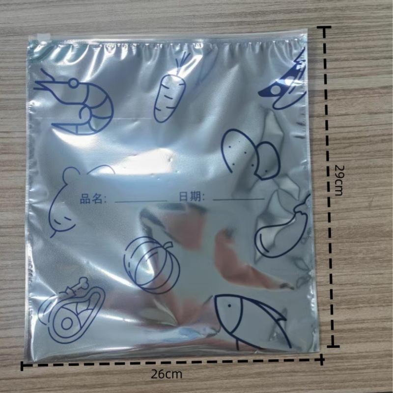 

10 шт./пакет Герметичный пакет для заморозки Безопасный Кухонный пакет для свежих продуктов Большой вместимости Алюминиевая фольга Пакет для продуктов Многоразовый пакет с застежкой-молнией