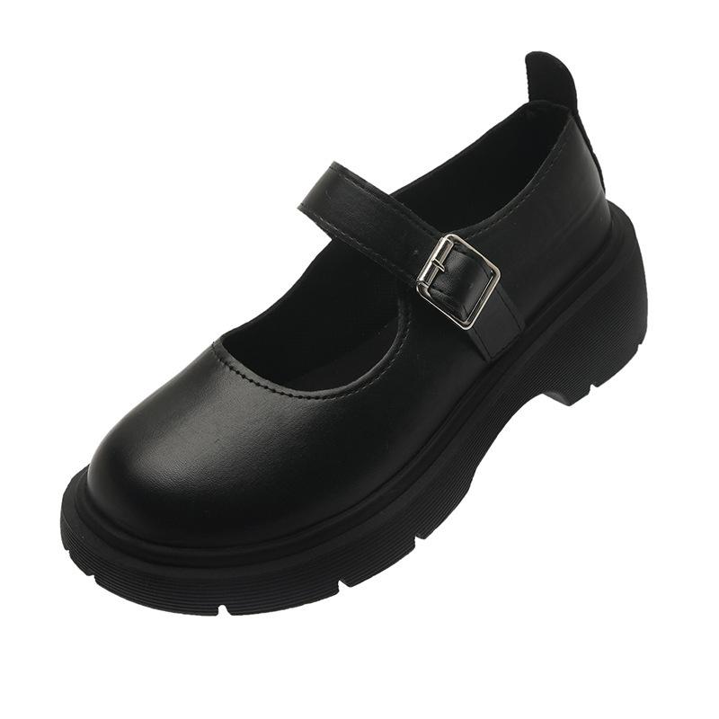 

Женские туфли большого размера 2024 года, новые весенние тонкие туфли, женские ретро-туфли, мягкие японские туфли из кожи, французские туфли Мэри Джейн 35