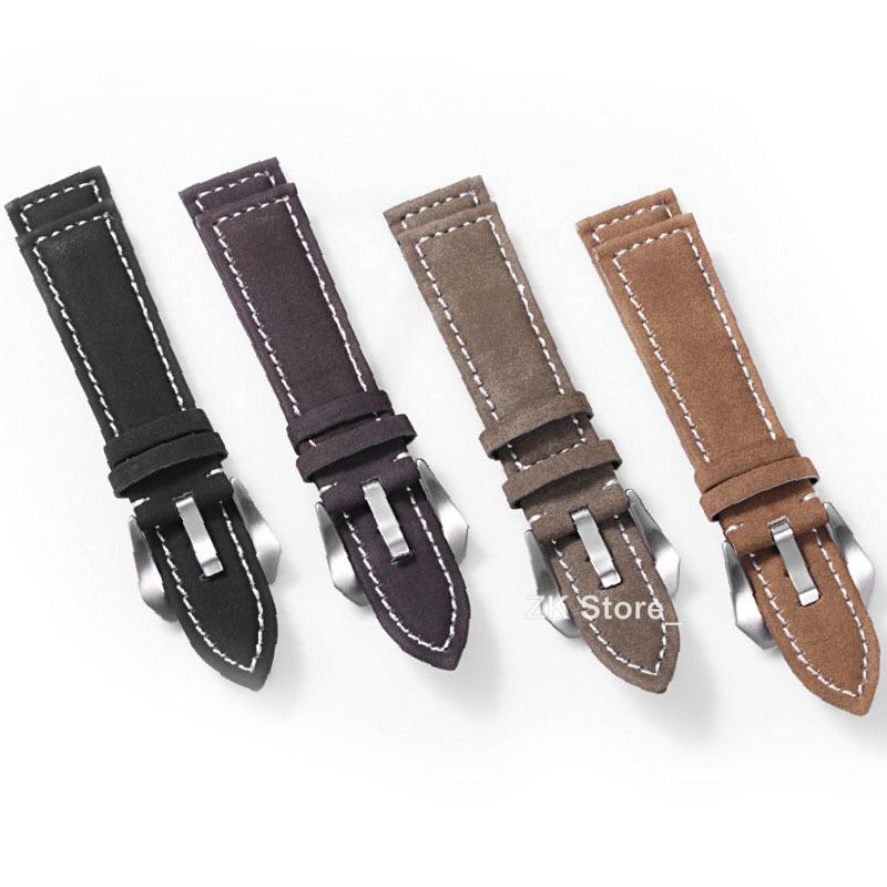 Geniune Retro Calf Cowhide Watchband 18mm 20mm 22mm 24mm Wristband for Samsung Watch Strap for Seiko Universal Replacement Strap