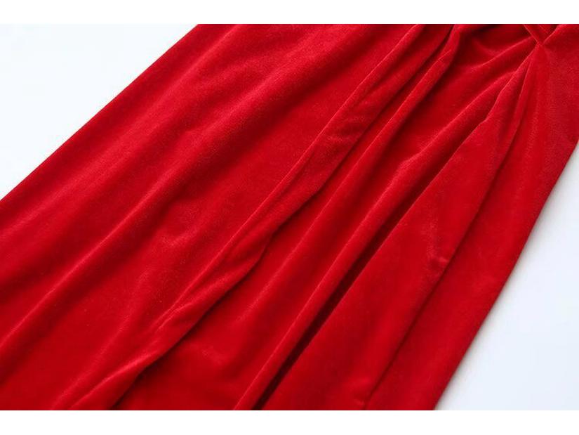 2024 Winter Women's European & American Slim Strapless Top and Midi Skirt Set