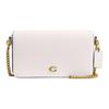 Mila 21 Gold Metal Accessories Chain Shoulder Strap Leather Crossbody Shoulder Bag Small Women's White