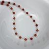 S925 Sterling Silver Red Agate & Imitation Pearl Layered Necklace for Women - Perfect for Christmas & New Year