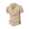 Summer Men's Short-Sleeved Polo Shirt Solid Colour Turned Collar Stylish, Comfortable and Quick-Dry Top