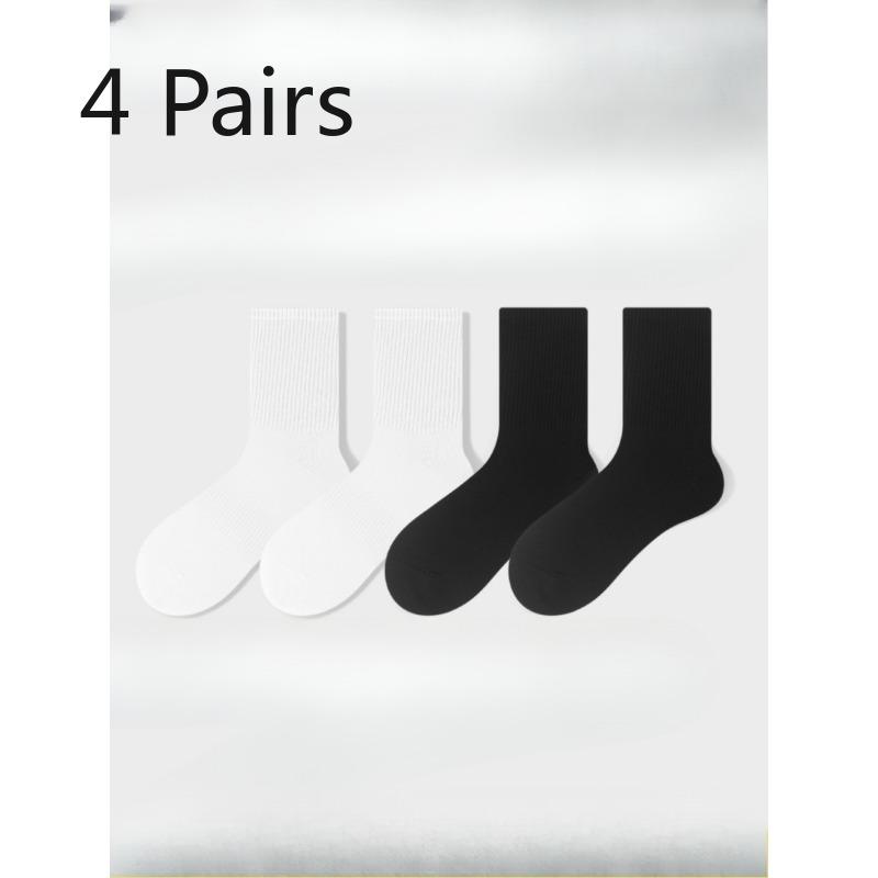 4 Paar Damen Frühling und Sommer Neue Mode Sport Freizeit Reine Farbe Deodorant Feuchtigkeitstransport In der Röhre Socken