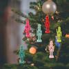 6 Pieces Nutcrackers Christmas Tree Decorations 12.5cm Holiday Wood Hanging Pendant Colorful Door Embellishments
