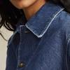 Polo Ralph Lauren SS24 Washed Wide Collar Short Loose Long Sleeve Denim Jacket Women Jackets Washed-Blue WMPOOTWN2820276-400