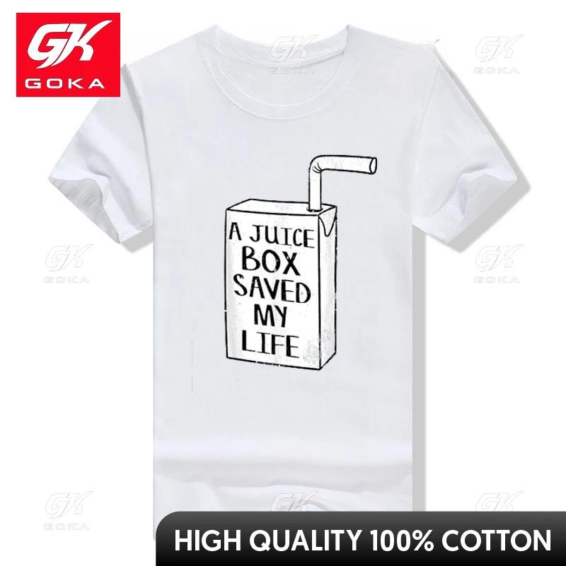 A Juice Box Saved My Life Diabetes Awareness TShirt Fighting Diabetes Graphic GOKA Tee Tops Humor Funny Short Sleeve Costume S