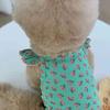 Carino Gilet Floreale per Animali Domestici Cane Gatto Manica Volante Bordo Arricciato a Fungo Fiori Piccoli Orsetto Primavera Estate Abbigliamento Forniture Vestiti per Cani