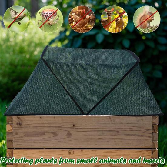 Foldable Plant Shade Tent Sun Shade Cloth with Stakes Raised Garden Bed Cover UV Resistant Sunblock Shade Net for Outdoor Plants