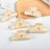 Creative Design 8.6Cm Cream-Coloured Letter Hair Clip Simple Acrylic Shark Clip Hair Accessories For Temperament Girls