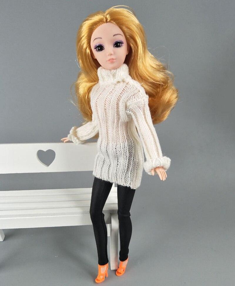 Knitted Woven Outfits Handmade Tops Clothes Sweater For Barbie Doll For 1:6 BJD Doll Gifts Kids Toy Dolls Accessories