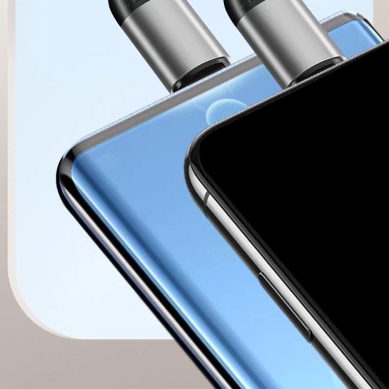 Universal 66W Fast Charge Data Cable 2 in 1 With Type C Connectors And Charging Port For Smartphones And Laptops