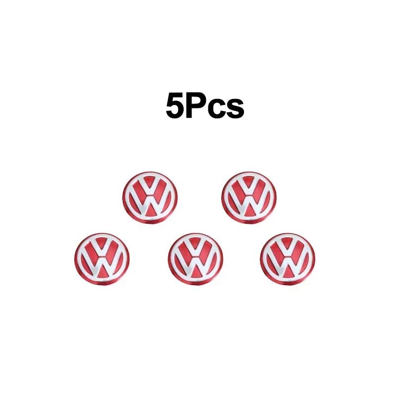 

B5 Cars 2025 Hot For Volkswagen 5/10Pcs 14mm Aluminium Metal Car Styling Remote Key Stickers For Volkswagen GTI R-Line R Polo Go
