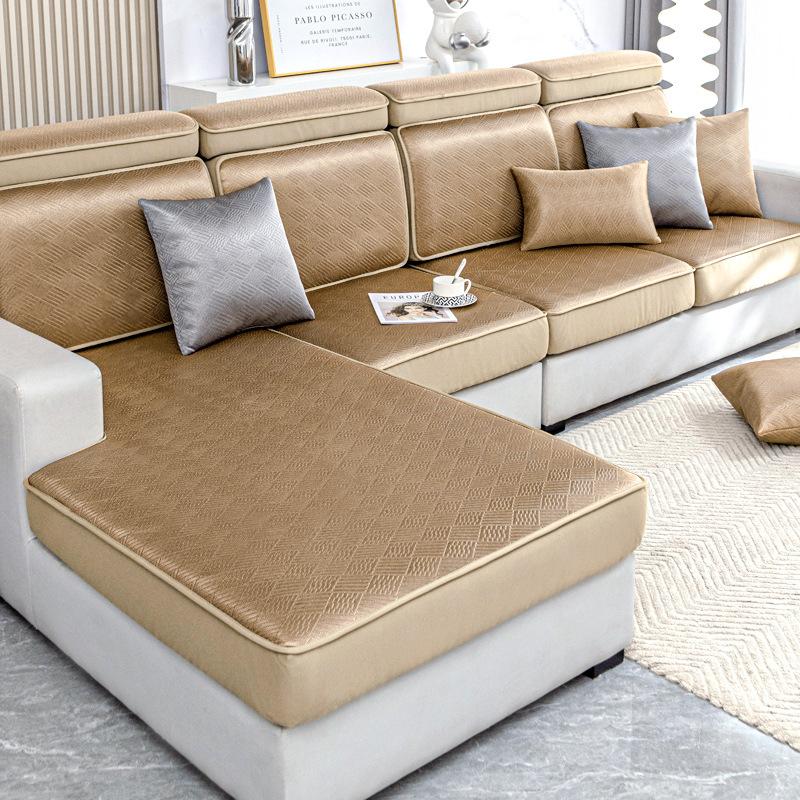 Summer Ice Silk Sofa Cover Full Protection Universal Simple Design Sofa Slipcover Cool Mat Seat Cushion Protector