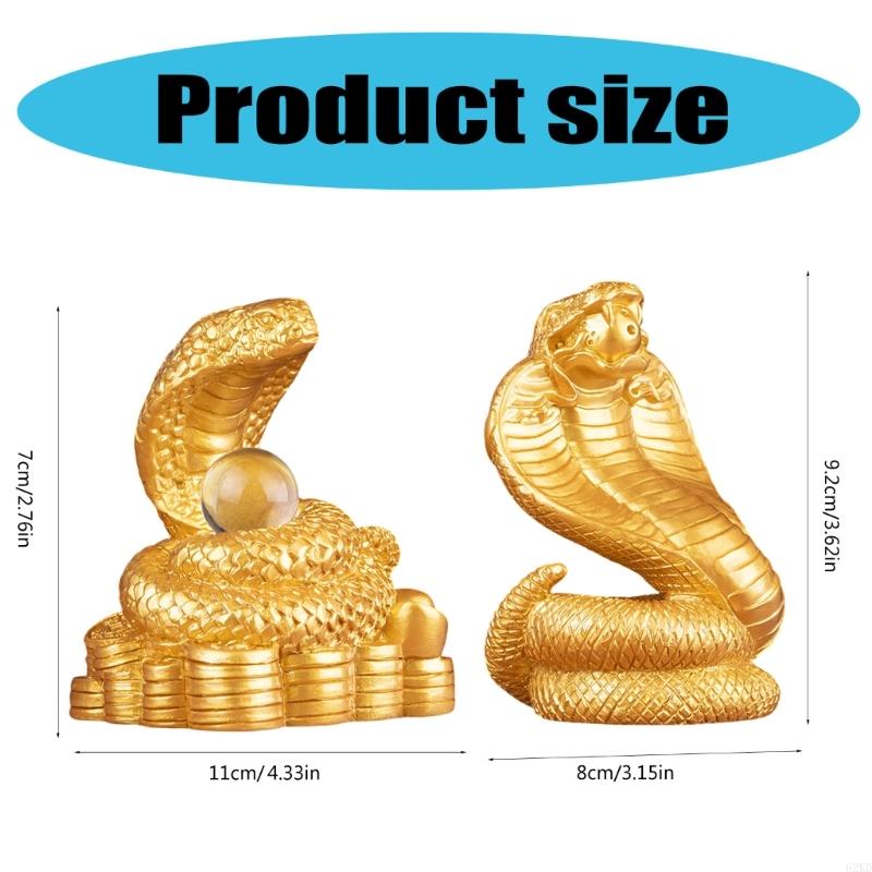 62KD Chinese Snake Years Resins Statue Snake Delicate Funny Snake Figurine Decoration