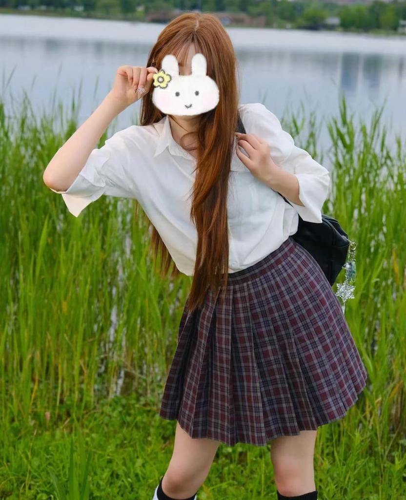 QOOLY Cute Sleeveless Knit Sweater Set for Junior High School Perfect for and Khaki Long Size Students, Welcome/Farewell Parties, Graduations, More.