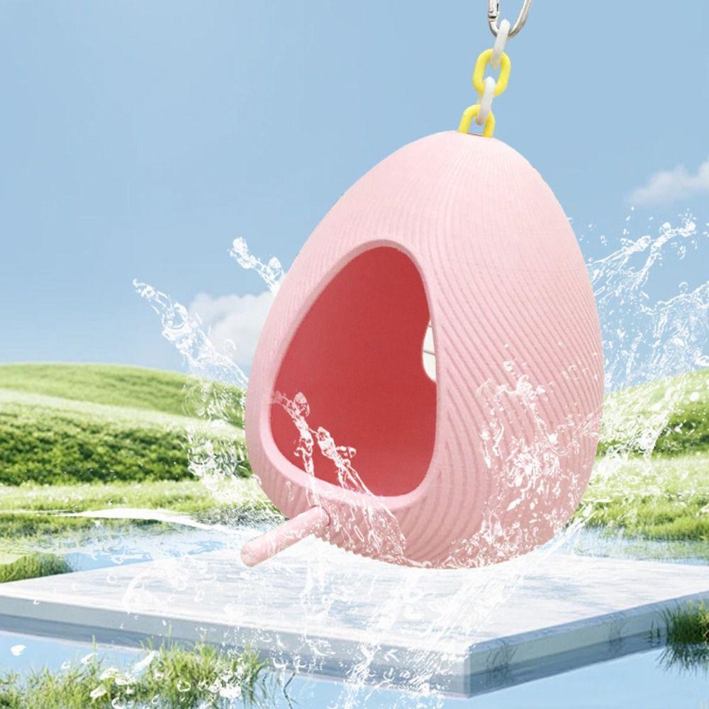 Bite Resistant Hanging Birdhouse Egg Shape Bird Food Tray Parrot Feeding Station  Relieve Boredom