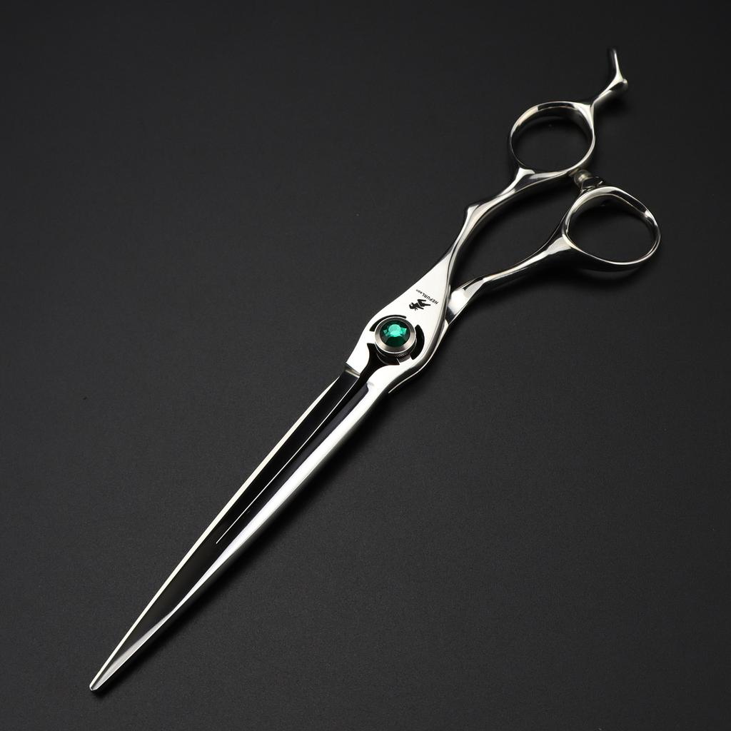 SG1-75 Green Jewel Double-sided Hollow Hot Wheel 7.5 Inch 440C Professional Pet Scissors Beauty Scissors