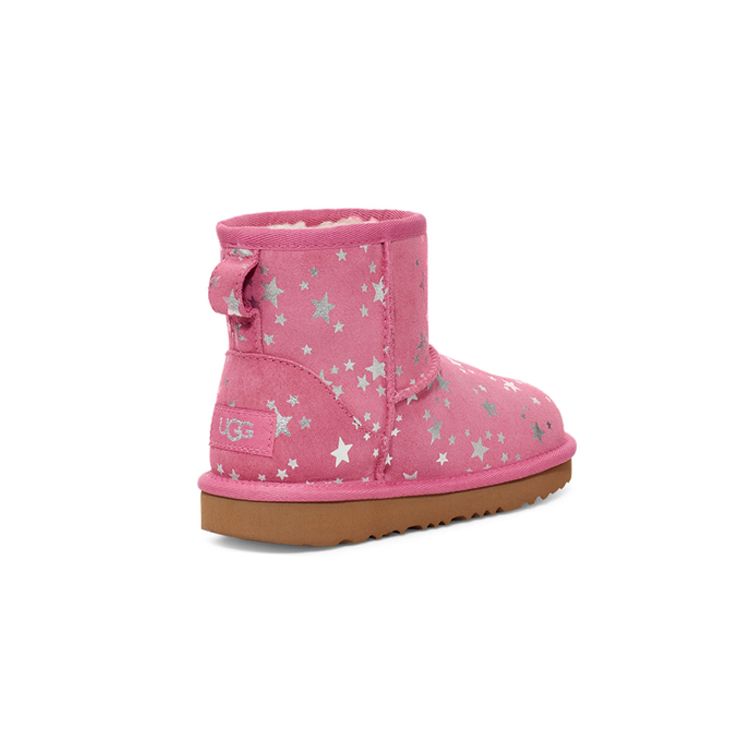UGG Classic Mini Ii Stars Fleece Lined Snow Boots Kids Boots Wildberry 1115852T-WBRR