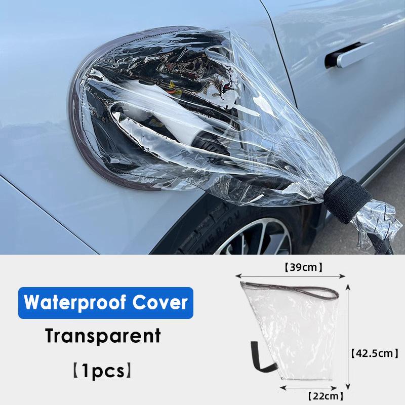 Regensichere Schutzkappe für EV-Ladeanschluss, Magnetische Abdeckung für Elektroauto-Ladestecker, Wasserdicht und Langlebig für den Außenbereich, Transparent