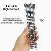 1/2/4pcs 1/87 Ho scale Model Train Track miniature railway trackcan be powered curved track Left Right turnout track model