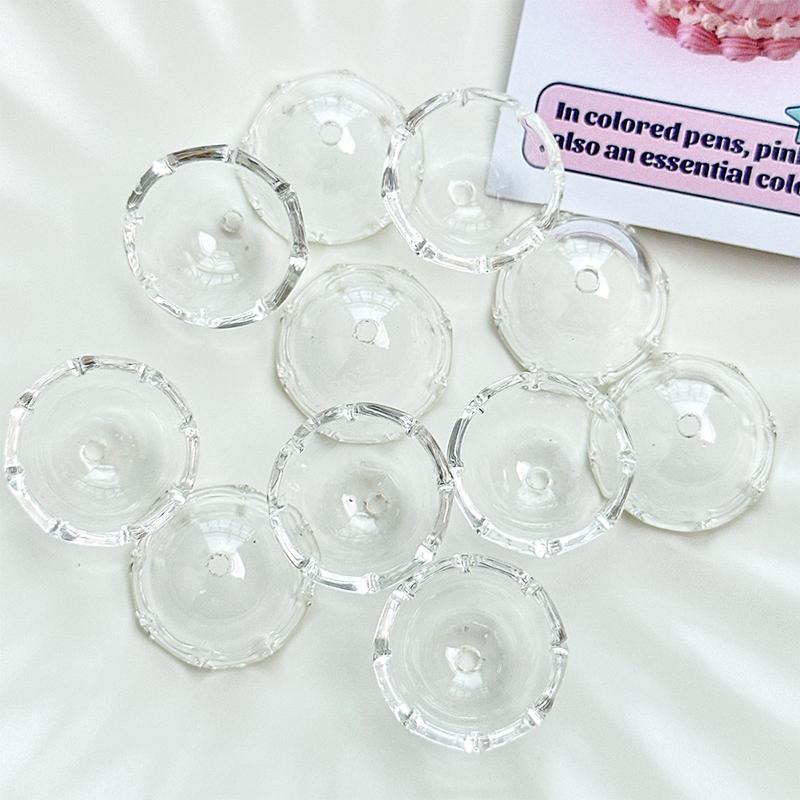 20Pcs/Set Jellyfish Keychain Wind Chimes Beads Caps Charms For Jewelry Making Diy Decorations Wind Bell Pendant Earrings Accesso