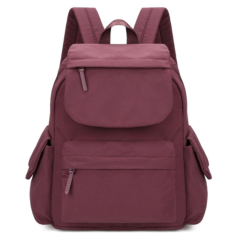 Sac à dos de couleur unie Léger Grande capacité pour unisexe